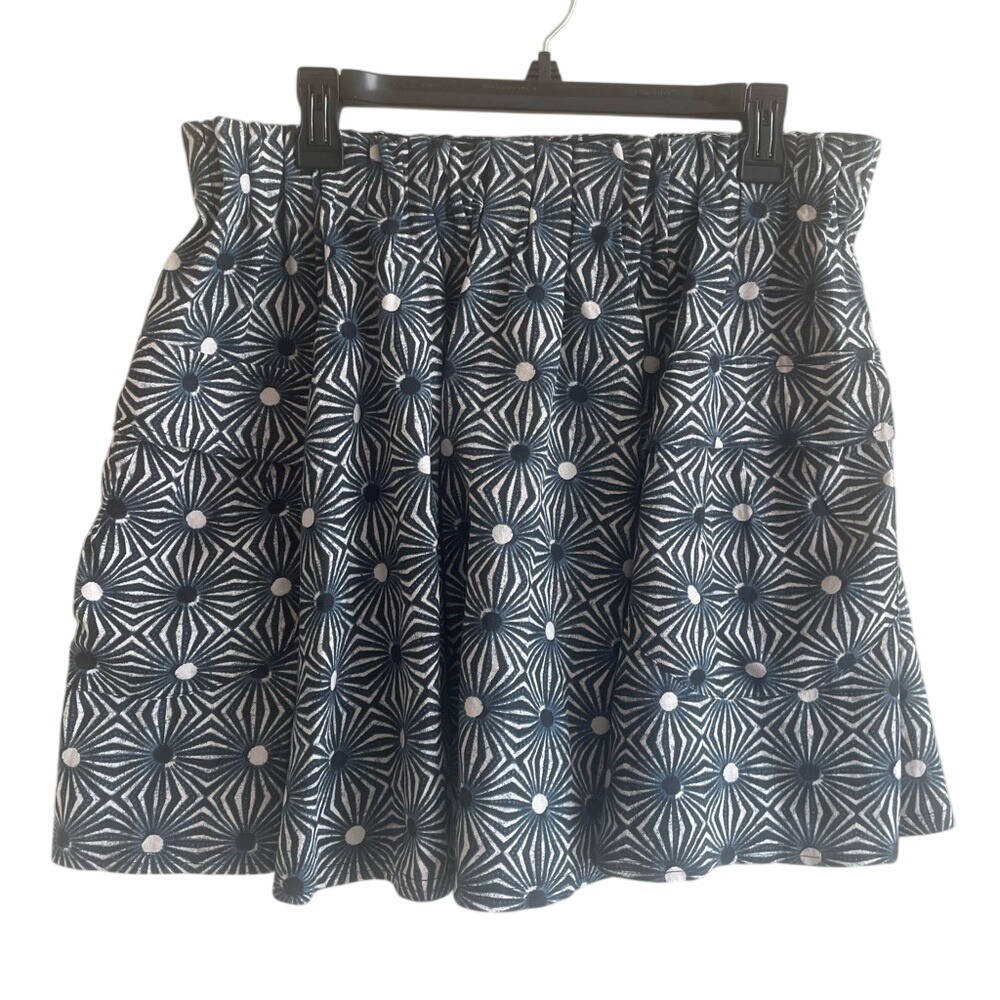 Free People Size Large So‎ Much Sun Skirt black combo mini skirt